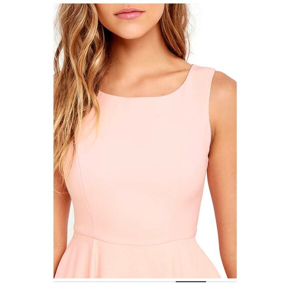 Lulus Sweetly Sung Peach Midi Dress in size small - Picture 5 of 8